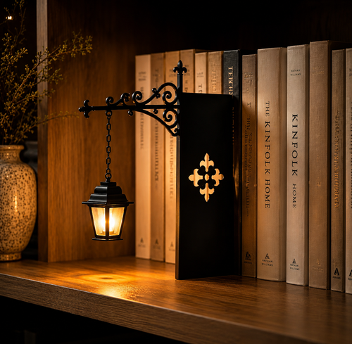 Vintage Lantern Bookend | Gothic Style Lamp