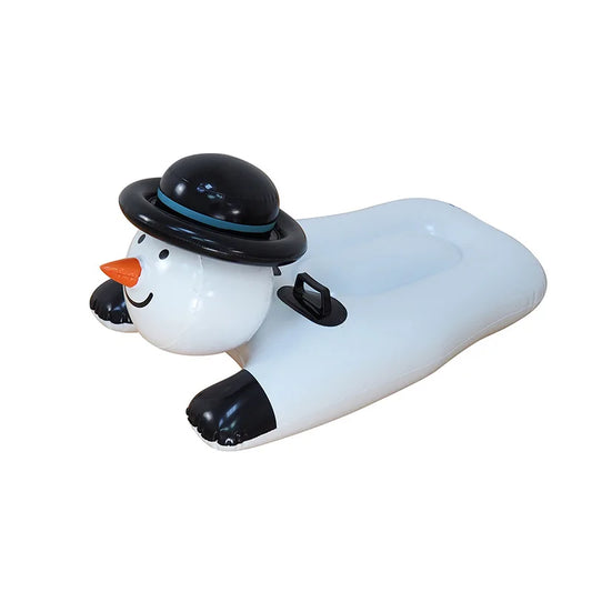 Inflatable snowman snow sled