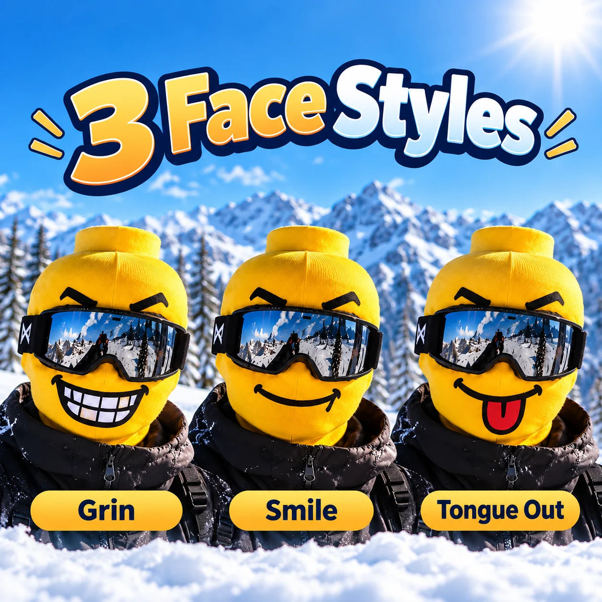 Funny ski mask face styles