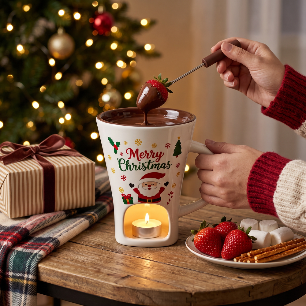 Merry Melt – Chocolate Fondue Mug Gift Set