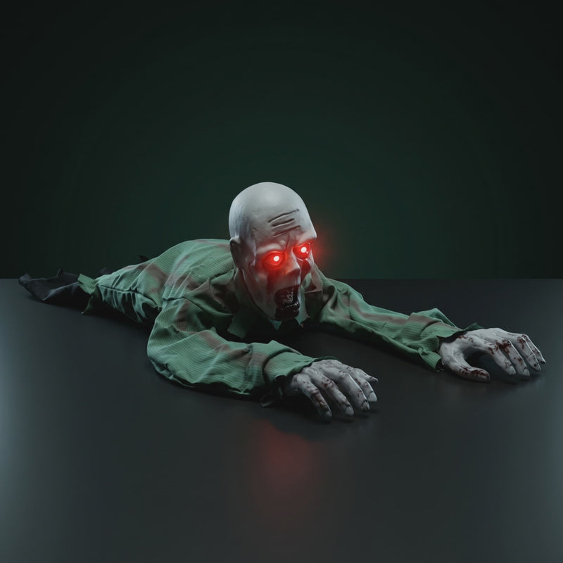 Crawling zombie prop in motion